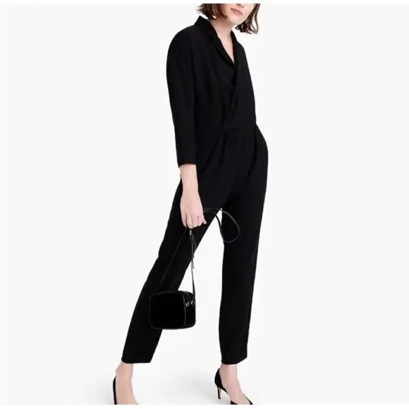 J. Crew 365 Gyro Faux Wrap Lapel Jumpsuit - Picture 5 of 12